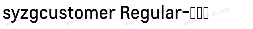 syzgcustomer Regular字体转换
